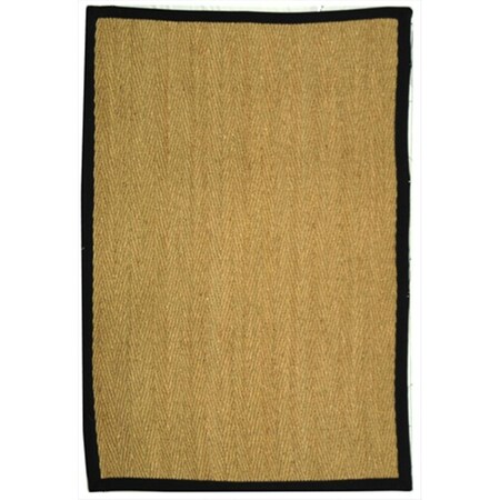 Safavieh 2 ft. 6 in. x 20 ft. Runner Casual Natural and Black Natural Fiber Rug NF115C-220
